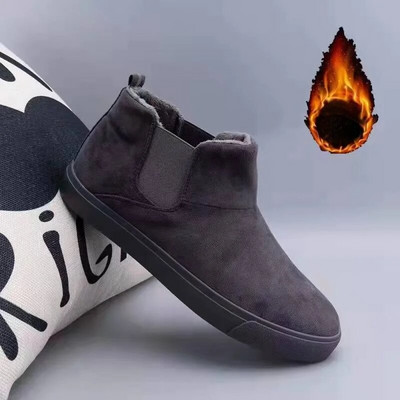 Meeste puuvillased kingad Meeste saapad Meeste lihtsad talvised Meeste kõrged puuvillased kingad Soojad ja paksu tallaga meeste vabaajajalatsid