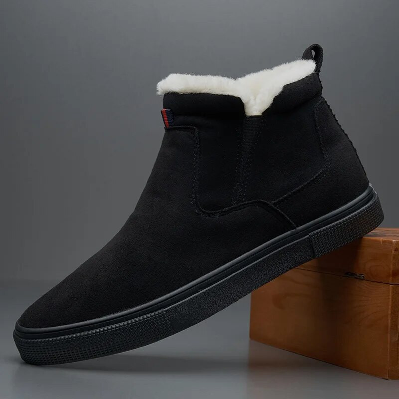 Meeste puuvillased kingad Meeste saapad Meeste lihtsad talvised Meeste kõrged puuvillased kingad Soojad ja paksu tallaga meeste vabaajajalatsid