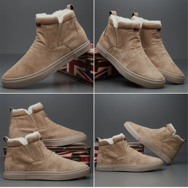 Meeste puuvillased kingad Meeste saapad Meeste lihtsad talvised Meeste kõrged puuvillased kingad Soojad ja paksu tallaga meeste vabaajajalatsid