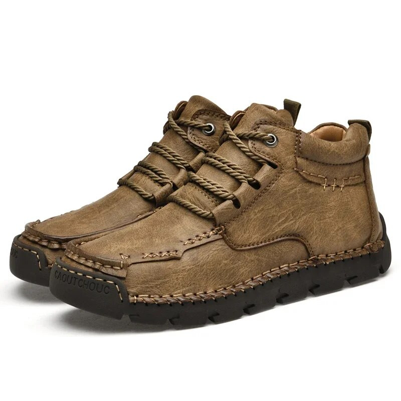 Ziemas vīriešu zābaki silti āra vīriešu sniega zābaki īstas ādas āra potītes gumijas vīriešu ikdienas kedas darba motocikla zābaki
