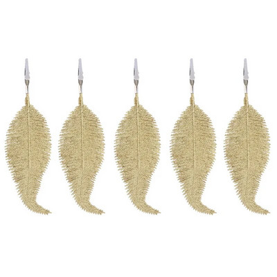 5gab mirdzoši spalvu mākslīgās lapas klips Ziemassvētku eglītes rotājums Ziemassvētku ballīte mājas dekorēšana Navidad Jaungada kāzu ziedi