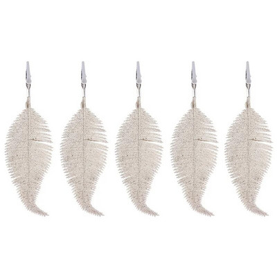 5gab mirdzoši spalvu mākslīgās lapas klips Ziemassvētku eglītes rotājums Ziemassvētku ballīte mājas dekorēšana Navidad Jaungada kāzu ziedi