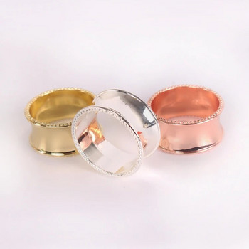 6 X пръстен за салфетки от неръждаема стомана Държач за салфетки за вечеря в хотел Сватбено парти Декоративна доставка
