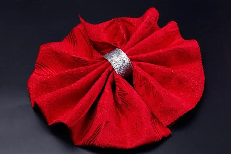 10 gab 45 mm apaļi zelta/sudraba akrila salvešu gredzeni salvešu turētājs kāzu viesnīcām mājas piederumi