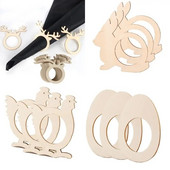 10 τμχ Elk Antler θήκη χαρτοπετσέτας θέσης Μίνι Ξύλινο δαχτυλίδι για χριστουγεννιάτικο πάρτι Δείπνο Δείπνο Σπίτι Τραπεζάκι Σετ Πασχαλινό