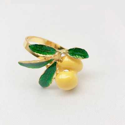 10 τεμ./παρτίδα Hot Sale Δημιουργικό δαχτυλίδι χαρτοπετσέτας Μεταλλικό δαχτυλίδι φρούτων για χαρτοπετσέτα πόρπη για χαρτοπετσέτα Διακόσμηση επιφάνειας εργασίας Χριστουγεννιάτικου πάρτι γάμου