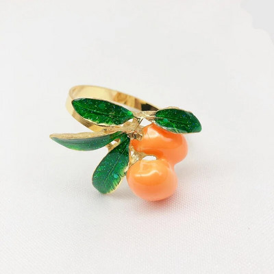 10 τεμ./παρτίδα Hot Sale Δημιουργικό δαχτυλίδι χαρτοπετσέτας Μεταλλικό δαχτυλίδι φρούτων για χαρτοπετσέτα πόρπη για χαρτοπετσέτα Διακόσμηση επιφάνειας εργασίας Χριστουγεννιάτικου πάρτι γάμου