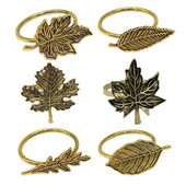 10pcs/ot Klasični starinski prsten za ubruse od lišća Kopča za ubruse od javorovog lišća Prsten za ubruse ukras za svadbeni stol