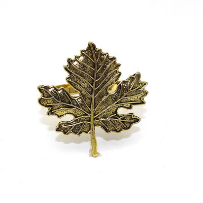 10pcs/ot Klasični starinski prsten za ubruse od lišća Kopča za ubruse od javorovog lišća Prsten za ubruse ukras za svadbeni stol