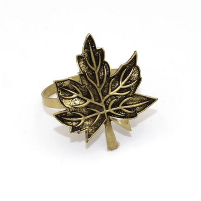 10pcs/ot Klasični starinski prsten za ubruse od lišća Kopča za ubruse od javorovog lišća Prsten za ubruse ukras za svadbeni stol