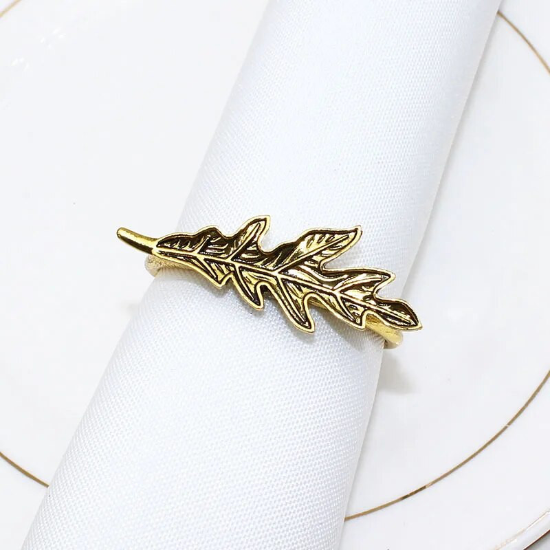 10 tk/tk Classic Vintage Leaf Salvrätiku Ring Leaf Salvräti Pandla Vahtra Leaf Sulamist Salvräti Sõrmus Pulmalaua kaunistus