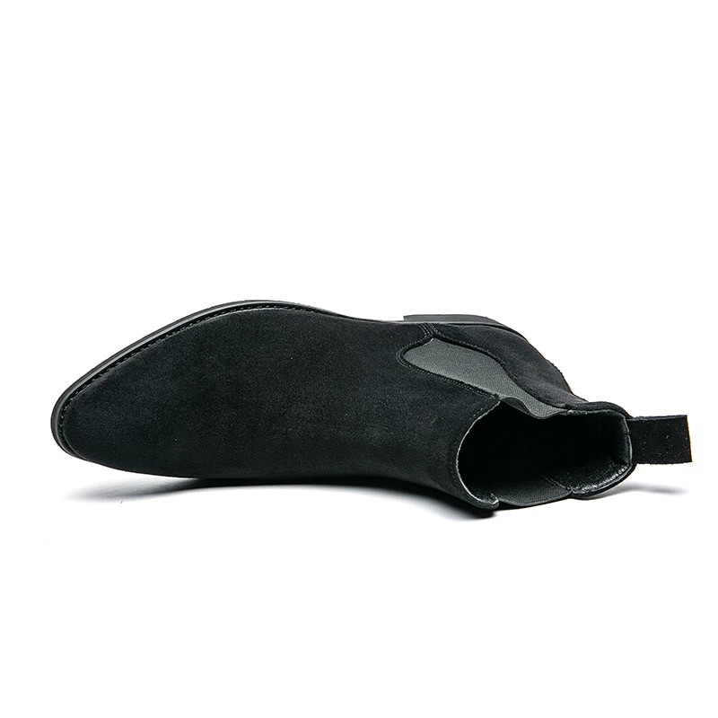 Chelsea zābaki vīriešiem Vīna sarkani melni mākslīgās zamšādas biznesa zempapēžu zābaki, roku darbs, modes bezmaksas piegāde vīriešu zābaki