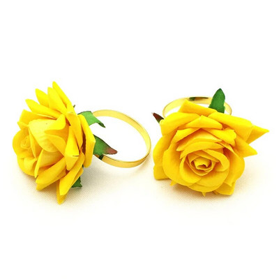 8 τμχ/παρτίδα Προσομοίωση Rose Flower Δαχτυλίδι χαρτοπετσέτας για την Ημέρα του Αγίου Βαλεντίνου Κουμπί χαρτοπετσέτας Holiday Party Desktop Desktop Δαχτυλίδι