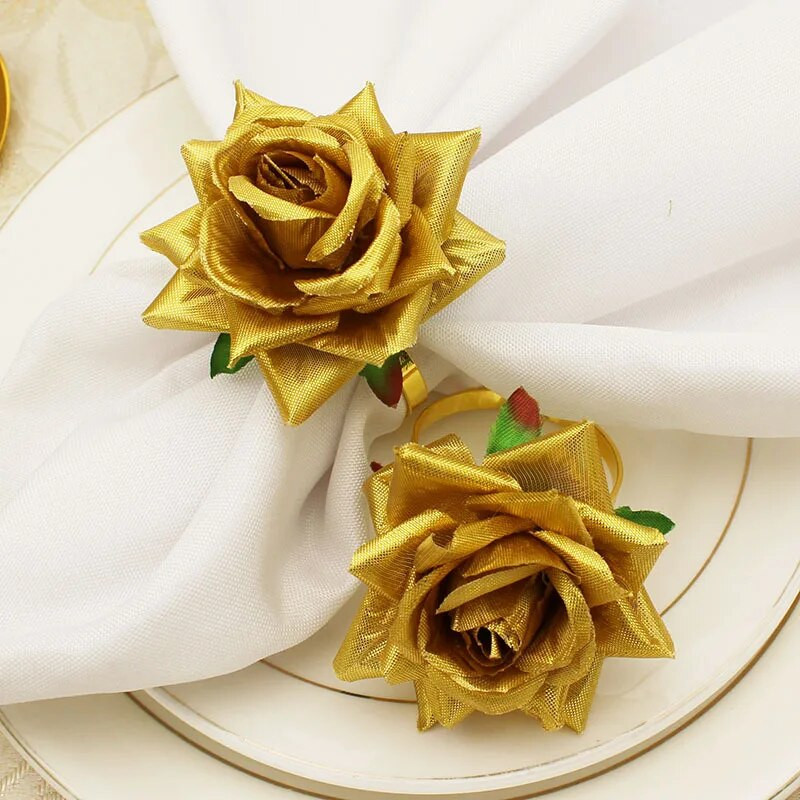 8 τμχ/παρτίδα Προσομοίωση Rose Flower Δαχτυλίδι χαρτοπετσέτας για την Ημέρα του Αγίου Βαλεντίνου Κουμπί χαρτοπετσέτας Holiday Party Desktop Desktop Δαχτυλίδι