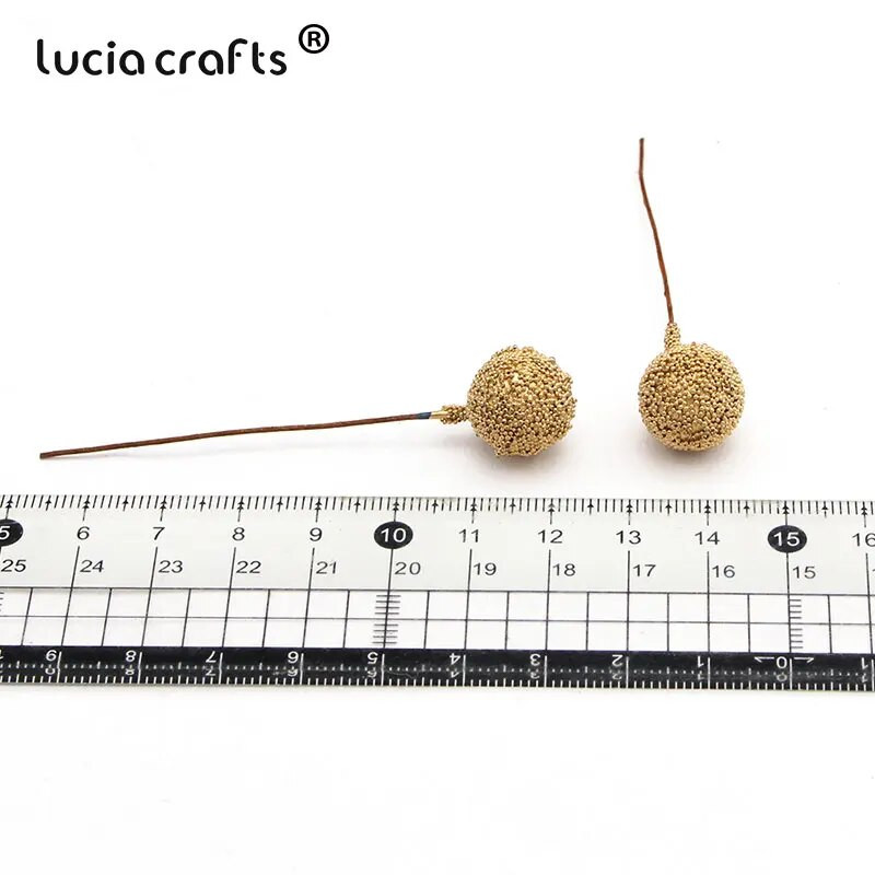 20gab 14mm mākslīgo augļu ziedu putekšņlapa DIY Ziemassvētku kāzu ballīte Valentīndienas dāvanu kastīte Vainagi Dekorācijas A0603