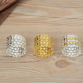 SHSEJA 5db/tétel Szalvéta virágos Szalvéta gyűrű arany / ezüst luxus európai stílusú ruha karika szalvéta gyűrű csatos ruhagyűrű