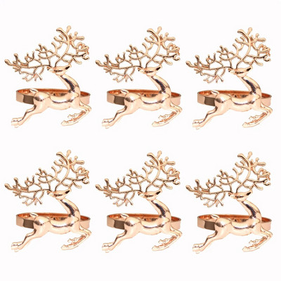 6Gb jaukta stila Ziemassvētku salvešu gredzens Ziemassvētku eglītes sniegpārsla ziemeļbrieža salvešu turētājs Ziemassvētku kāzu vakariņu galda dekorēšanai