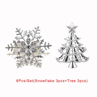 6Gb jaukta stila Ziemassvētku salvešu gredzens Ziemassvētku eglītes sniegpārsla ziemeļbrieža salvešu turētājs Ziemassvētku kāzu vakariņu galda dekorēšanai