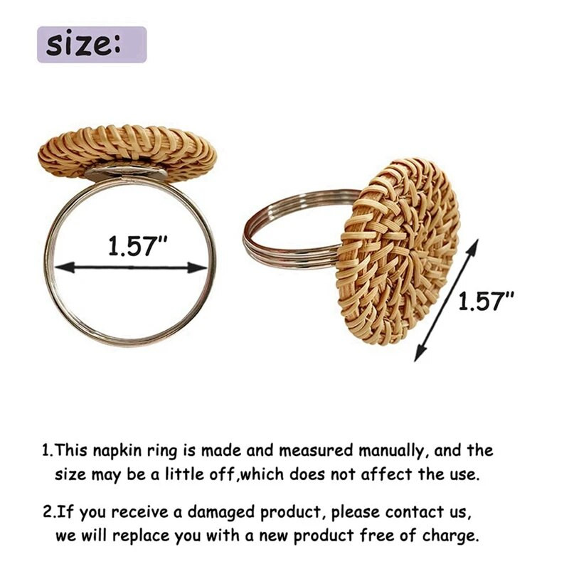 Rudens salvešu gredzenu komplekts 12, vintage salvešu gredzens galda klāšanai, roku darbs rotangpalmas servjetu gredzenu turētājs kāzām CNIM Hot