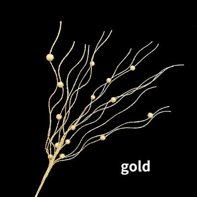 5 gab. Ziemassvētku eglītes rotājums Glitter 42cm mākslīgo ziedu zari Mājas viltus ziedu Ziemassvētku rotājums Jaungada ballīte