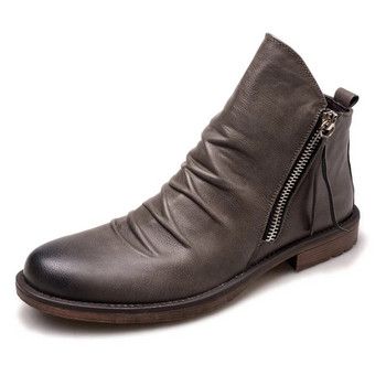 Ανδρικές μπότες 2022 Άνετα ρετρό μποτάκια δερμάτινα ανδρικά παπούτσια Cowboy μποτάκια Ανδρικά παπούτσια Αθλητικά παπούτσια