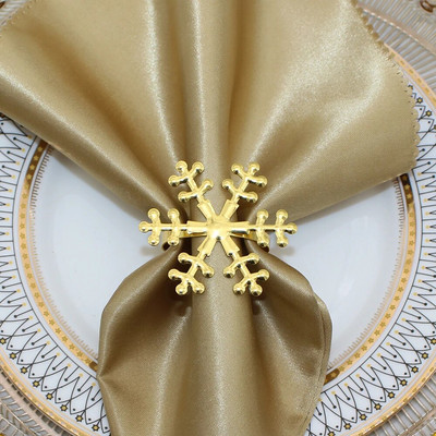 6Gb Ziemassvētku salvešu gredzenu turētāji Zelta salvešu gredzeni Ziemassvētku vakariņām ballītēm Kāzu galda dekorēšanas piederumi HWC78