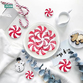 Karstā izpārdošana Ziemassvētku viltotu konfekšu Ziemassvētku koka kulons sarkanbalts mini konfekte DIY mājas dekorēšana Noel Deco Jaungada dāvana Navidad