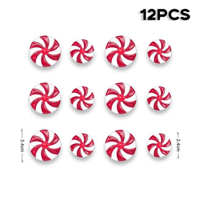 Karstā izpārdošana Ziemassvētku viltotu konfekšu Ziemassvētku koka kulons sarkanbalts mini konfekte DIY mājas dekorēšana Noel Deco Jaungada dāvana Navidad