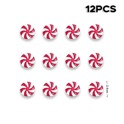 Karstā izpārdošana Ziemassvētku viltotu konfekšu Ziemassvētku koka kulons sarkanbalts mini konfekte DIY mājas dekorēšana Noel Deco Jaungada dāvana Navidad