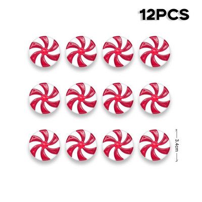 Karstā izpārdošana Ziemassvētku viltotu konfekšu Ziemassvētku koka kulons sarkanbalts mini konfekte DIY mājas dekorēšana Noel Deco Jaungada dāvana Navidad