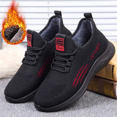 Χειμερινά ανδρικά αθλητικά παπούτσια Ζεστά γούνινα ανδρικά παπούτσια Casual ανδρικές μπότες βελούδινες μπότες αγκυλωτών αντιολισθητικές μπότες χιονιού Βαμβακερά παπούτσια