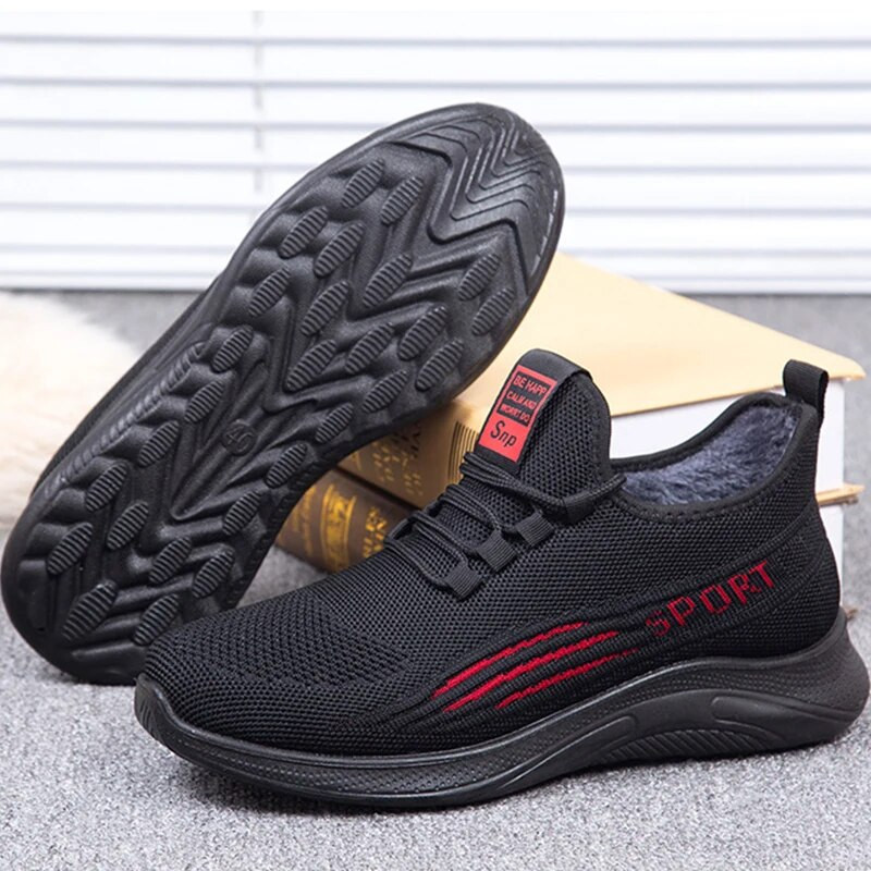 Χειμερινά ανδρικά αθλητικά παπούτσια Ζεστά γούνινα ανδρικά παπούτσια Casual ανδρικές μπότες βελούδινες μπότες αγκυλωτών αντιολισθητικές μπότες χιονιού Βαμβακερά παπούτσια