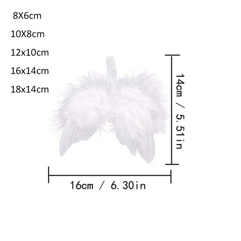 10 τμχ Λευκό Vintage Φτερό Φτερό Lovely Chic Angel Κρεμαστό στολίδι για χριστουγεννιάτικο δέντρο για το σπίτι στολίδι γάμου Baby Photo Prop