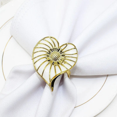 6kom/lot Modni prsten za salvete bijelo cvijeće prsten za salvete hotel prekrasna kopča za salvete vjenčani ukrasi za stolni prsten prsten za salvete