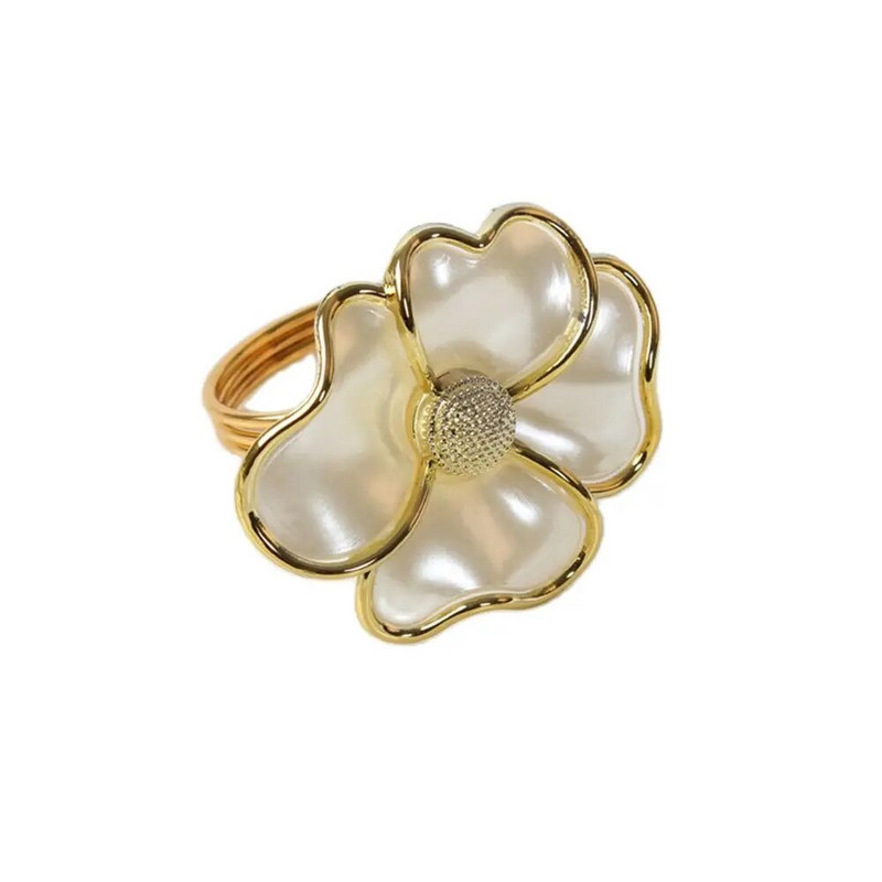 6kom/lot Modni prsten za salvete bijelo cvijeće prsten za salvete hotel prekrasna kopča za salvete vjenčani ukrasi za stolni prsten prsten za salvete