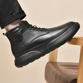 Cizme din piele pentru bărbați Cizme casual de modă Pantofi din pentru bărbați Talpă exterioară confortabilă și durabilă Cizme pentru bărbați pentru exterior Pantofi clasici pentru bărbați noi