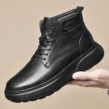 Ανδρικές δερμάτινες μπότες μόδας Causal μπότες  Ανδρικά παπούτσια Άνετη, ανθεκτική εξωτερική σόλα Ανδρικές μπότες εξωτερικού χώρου Νέα κλασικά ανδρικά παπούτσια