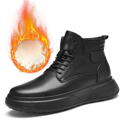 Cizme din piele pentru bărbați Cizme casual de modă Pantofi din pentru bărbați Talpă exterioară confortabilă și durabilă Cizme pentru bărbați pentru exterior Pantofi clasici pentru bărbați noi