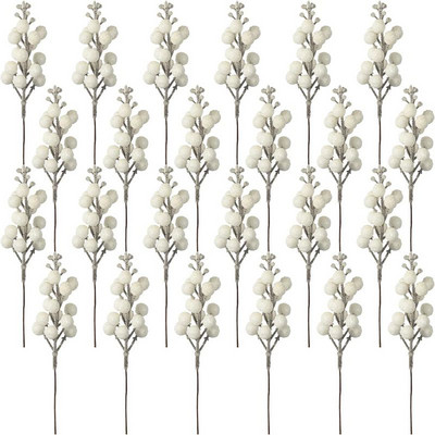 10 бр. 7-инчови коледни бляскави стъбла от плодове Изкуствени коледни мотки за орнаменти за коледно дърво Направи си сам коледен венец Декорация на дома