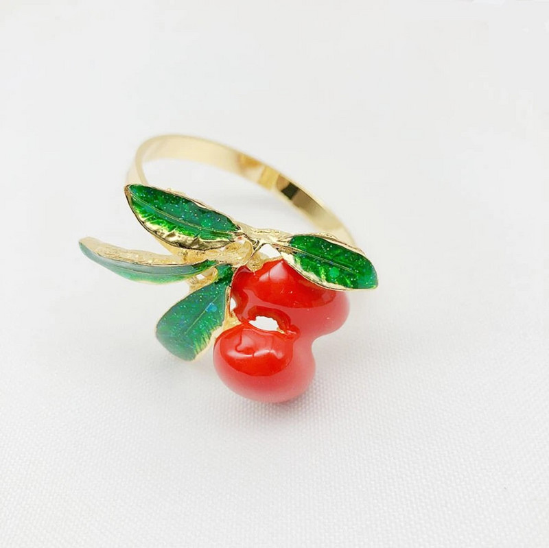 2 τμχ/παρτίδα Hot Sale Δημιουργικό δαχτυλίδι χαρτοπετσέτας Μεταλλικό δαχτυλίδι φρούτων για χαρτοπετσέτα Πόρπη για χαρτοπετσέτα Διακόσμηση επιφάνειας εργασίας Χριστουγεννιάτικου πάρτι γάμου