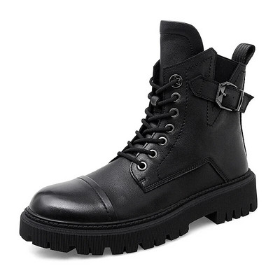 Winter Plus Velvet Υψηλής Ποιότητας Ζεστές Μπότες εξωτερικού χώρου Μόδα Παπούτσια με βαμβακερά επένδυση Ανδρικά μποτάκια χιονιού Μαύρες μπότες Combat