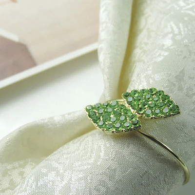 6 τμχ/ παρτίδα Flower πετσέτα δαχτυλίδι Νυφική θήκη χαρτοπετσέτας Μεταλλική χαρτοπετσέτα κύκλος φύλλο χαρτοπετσέτας πόρπη για πάρτι Διακοσμητικό γιορτινό τραπέζι