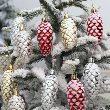5 τμχ Χριστουγεννιάτικες ζωγραφισμένες μπάλες από κουκουνάρι κρεμαστά μενταγιόν Καλά χριστουγεννιάτικα στολίδια για το σπίτι Χριστουγεννιάτικο στολίδι Δώρο Navidad 2023