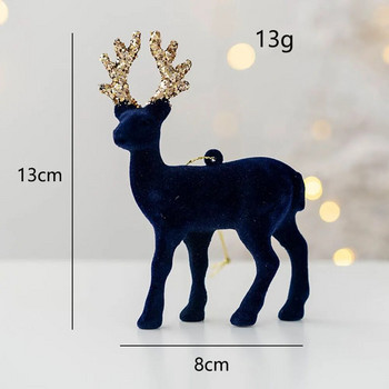 2024 Simulation Reindeer Glittering Christmas Deer Χριστουγεννιάτικα διακοσμητικά με άλκες Χριστουγεννιάτικο μενταγιόν για το σπίτι Merry Party Craft Holiday Decor