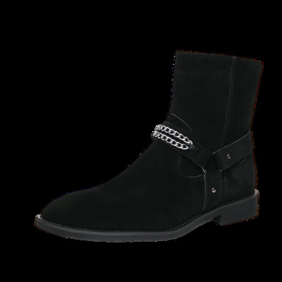 Ανδρικές δερμάτινες μπότες πολυτελείας Chelsea με χοντρή σόλα με μύτη casual παπούτσια Ψηλά παπούτσια Τάσεις μόδας Suede δερμάτινες μπότες