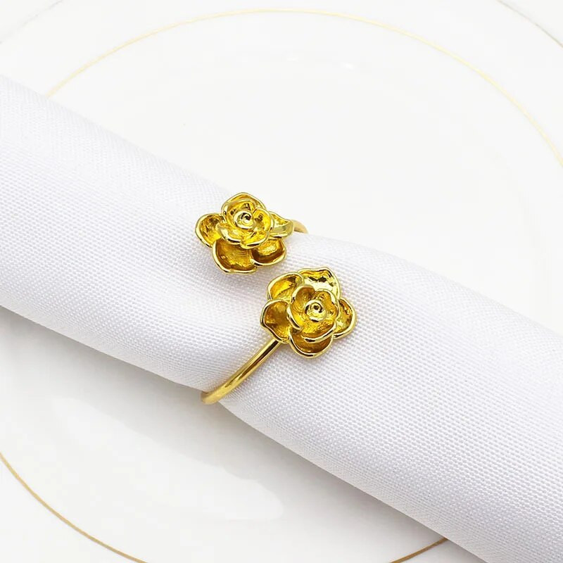 6gab/partija rozā salvešu gredzens atvērta salvete sprādze salvešu gredzens sakausējums mutes auduma gredzens salvešu gredzeni kāzām