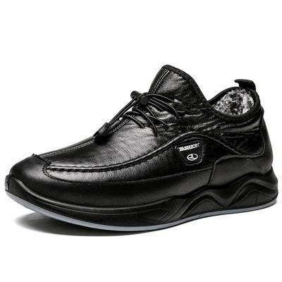 Zīmols Ziemas Vīriešu Zābaki Mikrošķiedras Ādas Sniega Zābaki Vīriešu Plīša Silti Causal Apavi Ūdensizturīgi Vīriešu Zābaki Vīriešu kedas 2023