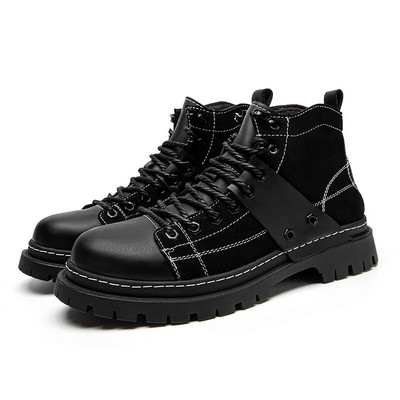 Μόδα μποτάκια εξωτερικού χώρου Μικτά χρώματα Ανδρικά μποτάκια 2023 Casual Υψηλής Ποιότητας Χοντρό Πάτο Ανδρικά Μπότες Μοτοσυκλέτας