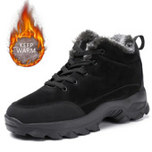 Vīriešu sniega zābaki āra apavi vīriešiem, biezas zoles kedas vīriešiem ziemas apavi Botines Tenis saglabāt siltu pūku vīriešu puszābaki