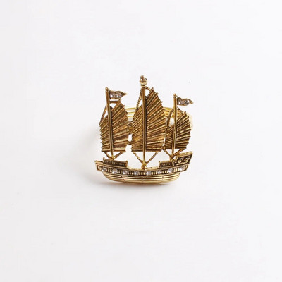 6 tk/partii Pulmarätiku rõngas tsingisulamist purjesalvrätikulukk koduaksessuaarid paadisalvrätikulukk